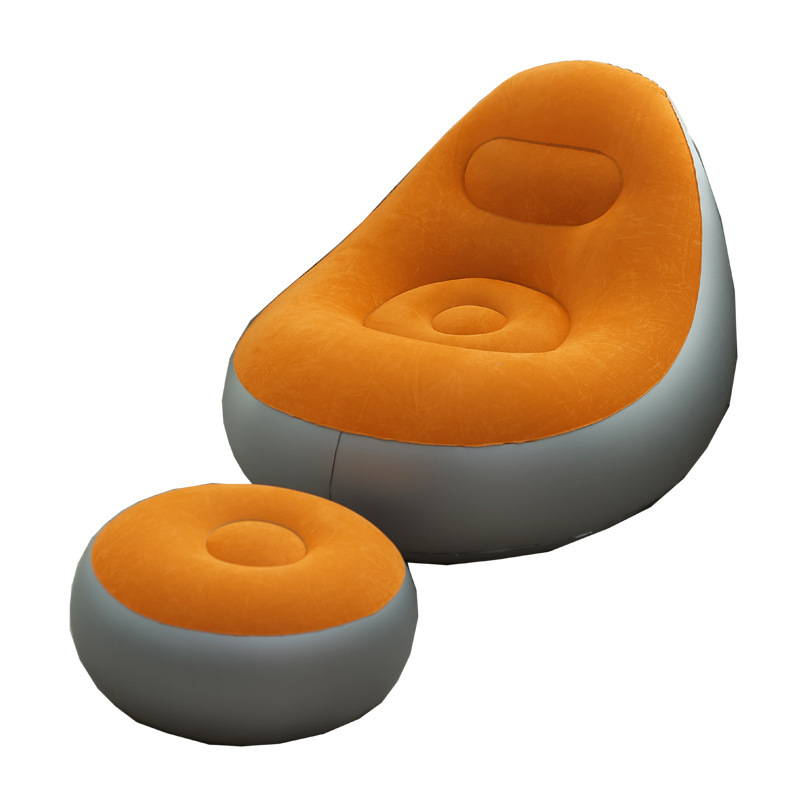 Inflatable Lazy Sofa New Model Folding Footstool Sofa Storage Pvc Inflatable Single Recliner Chair Velvet Sofa