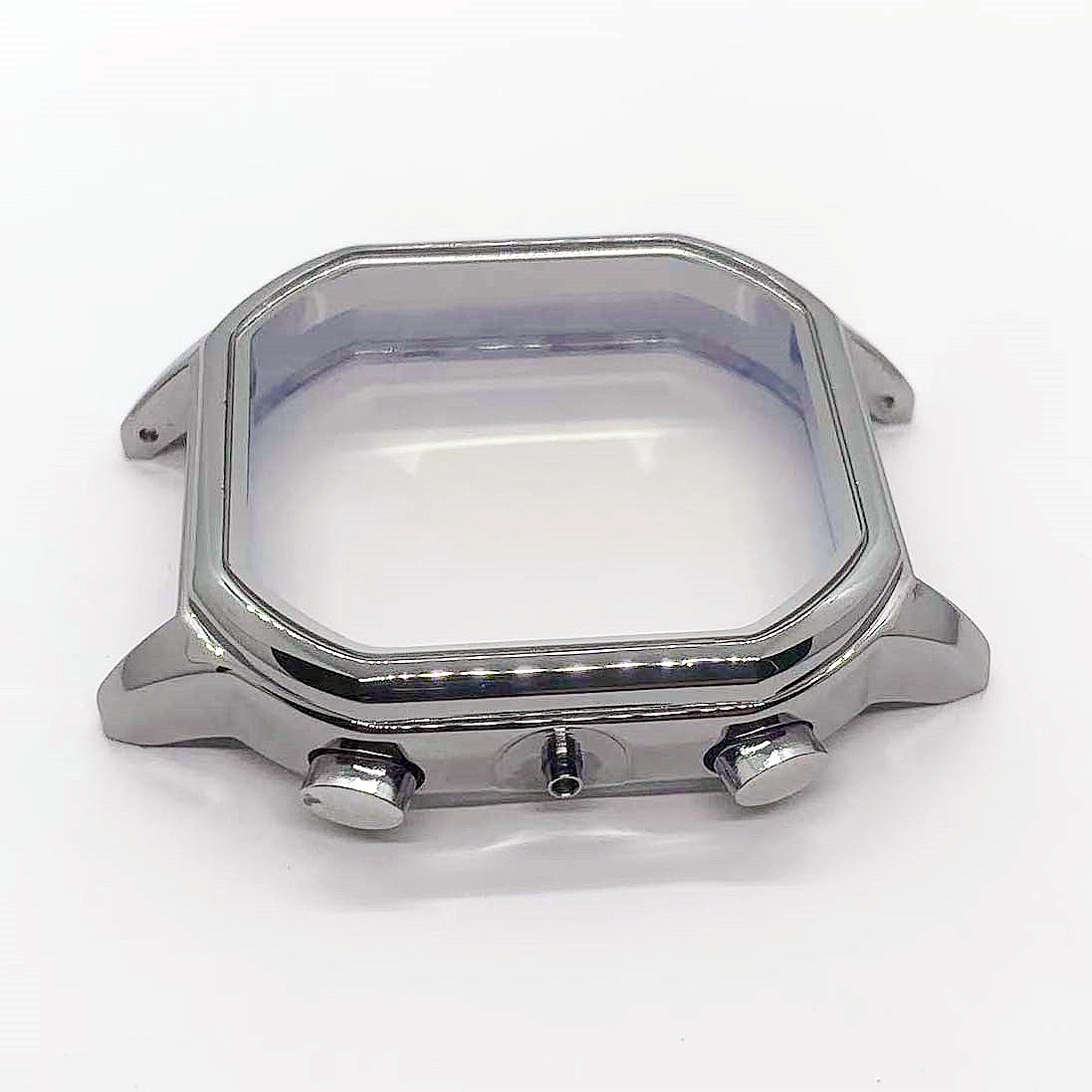 Factory Direct Supply of Hot-Selling Watch Cases, Waterproof Watch Accessories, Square Silver Watch Cases, DIY Jewelry Design