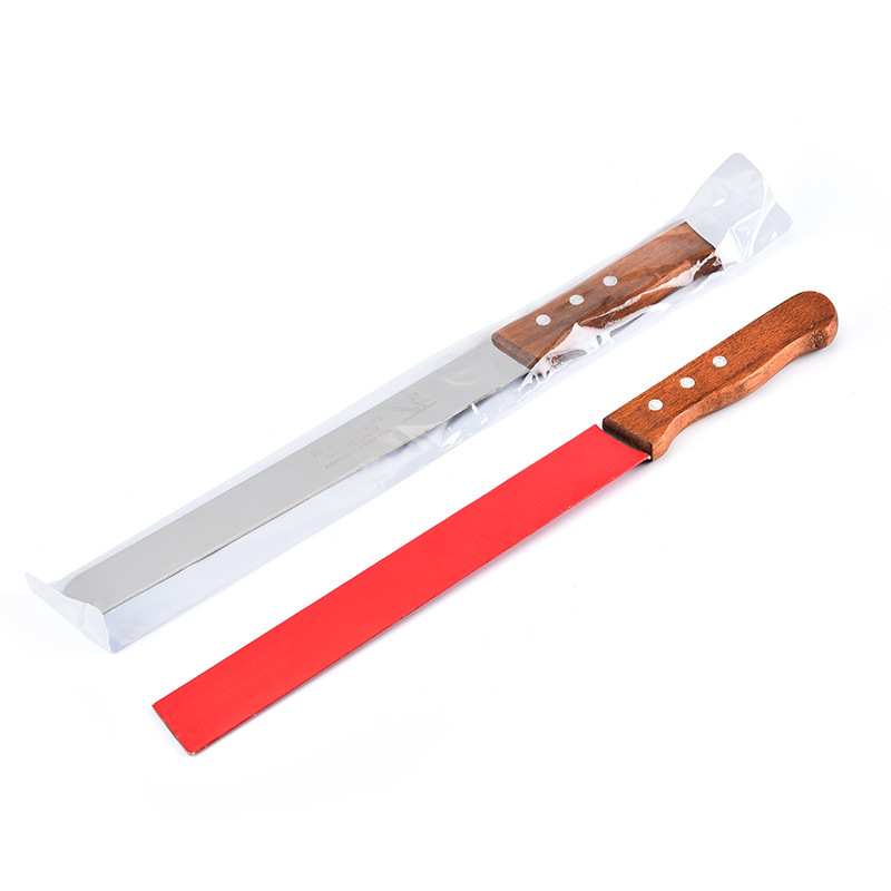 Manufacturer's Ready-Made Stainless Steel Wooden Handle Bread Knife Cake Spatula Toast Slicing Knife Baking Tools Wholesale