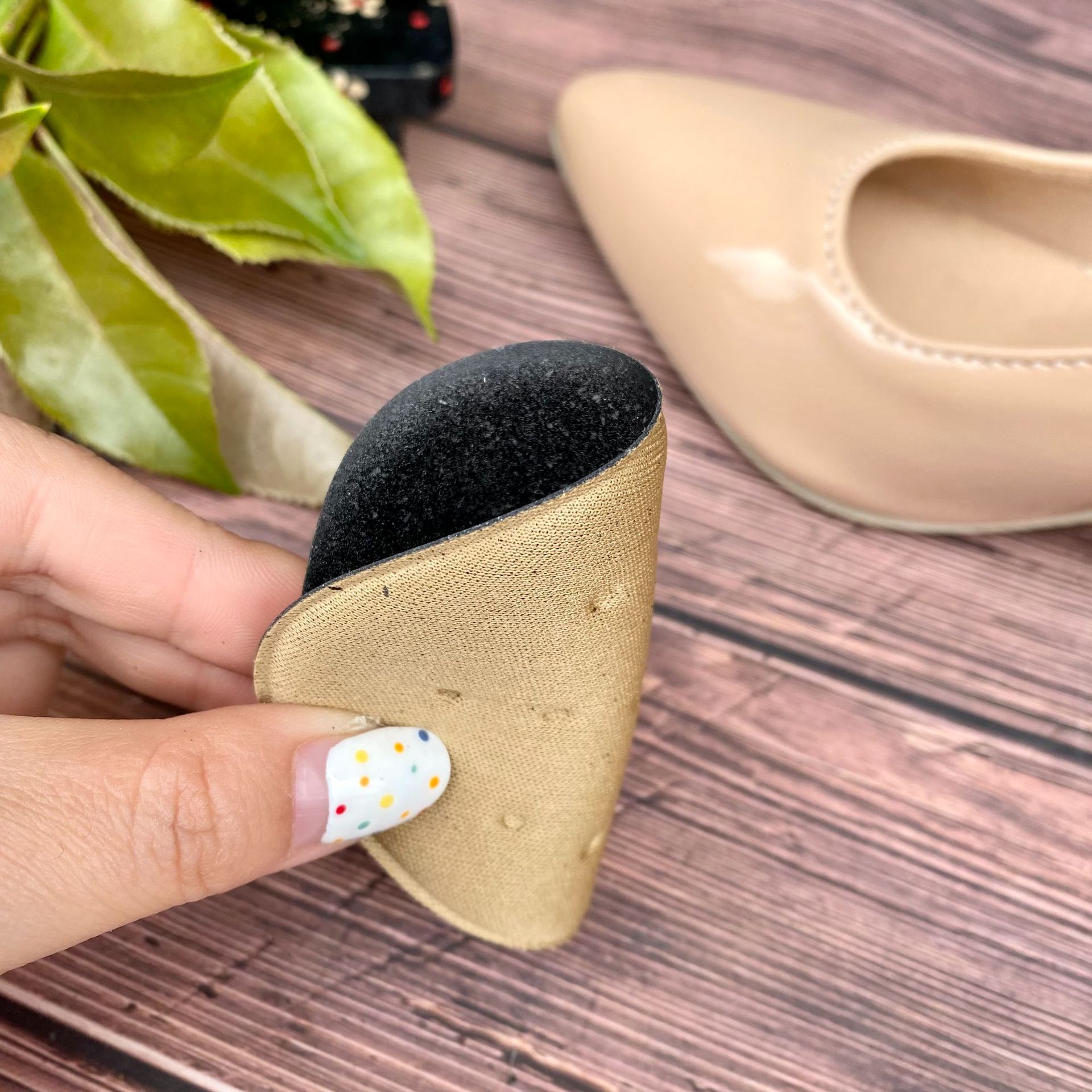Half size pad sponge cloth surface half foot stickers high heel insole soft breathable thick front Palm elastic back pad solid color factory wholesale