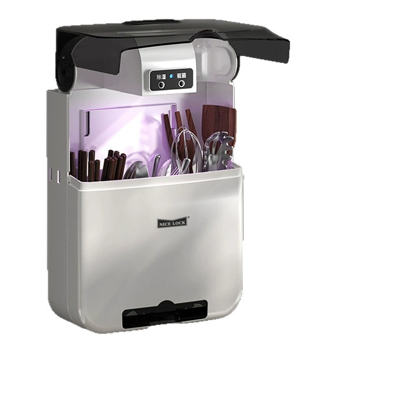 Disinfection Chopstick Holder Multifunctional Household Wall-Mounted Tableware Storage Box Sterilizer
