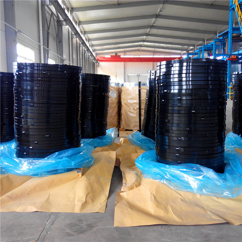 High Zinc Layer Cold Galvanized Packaging Steel Belt Q235 Metal Black Corrugated Tube Steel Belt Baked Blue Packaging Belt