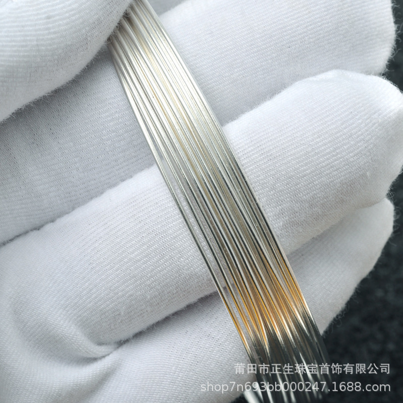 S999 Pure Silver Wire Bracelet Necklace DIY Plain Silver Accessory Material Simple Earring Wire Silver Wire Handmade