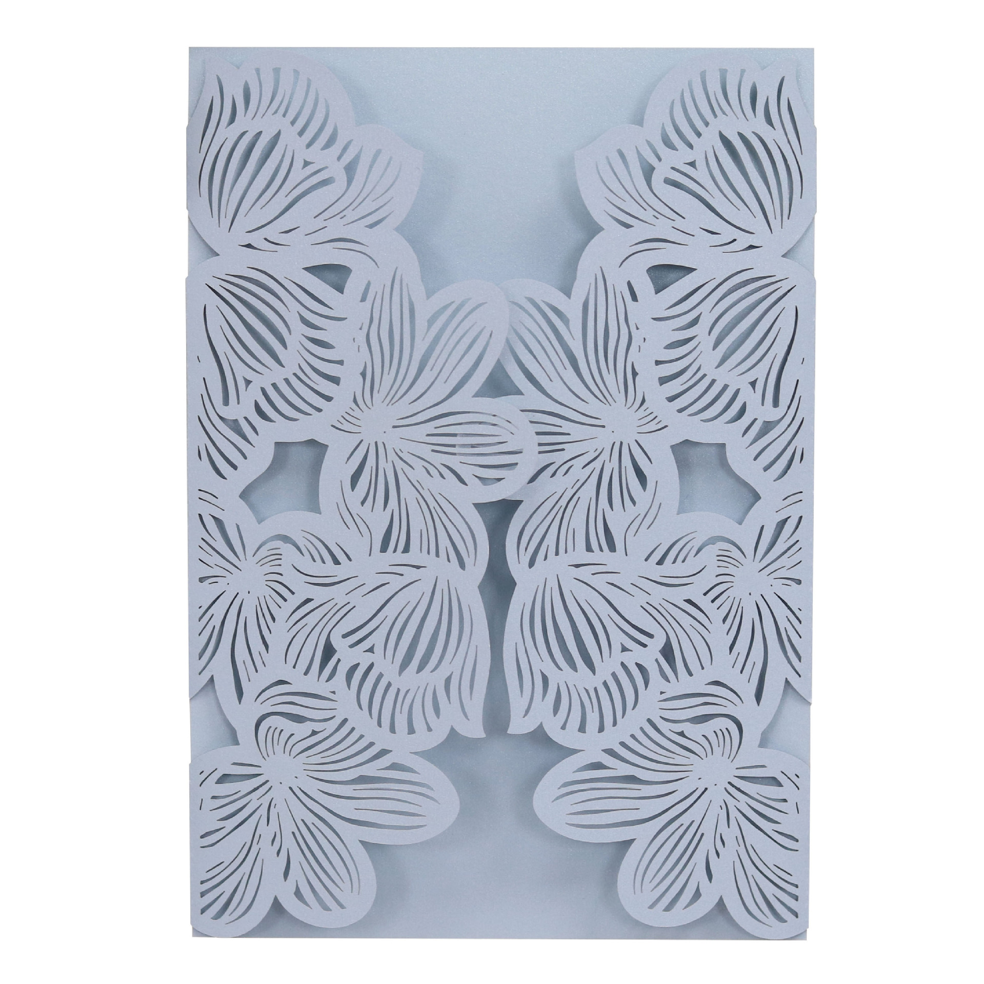 Cross Border Laser Party Invitation Shell Hollow Out Valentine's Day Rose Greeting Card Engagement Party Invitation Cover