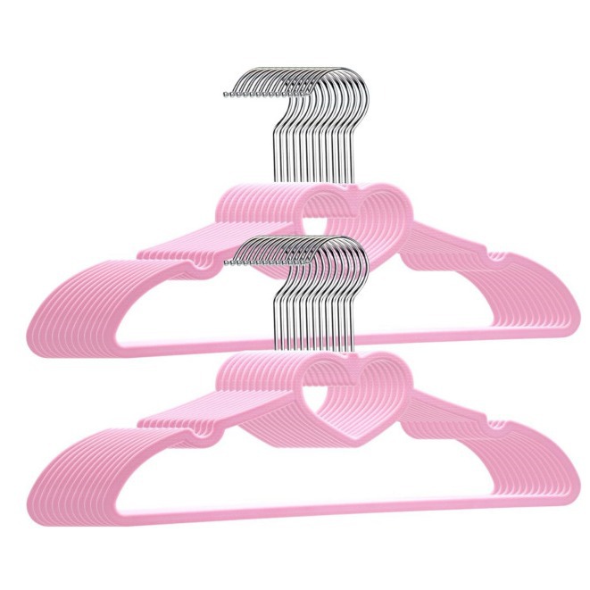 Новые вешалки в форме сердца, пластиковые, для влажной и сухой одежды, оптовая продажа