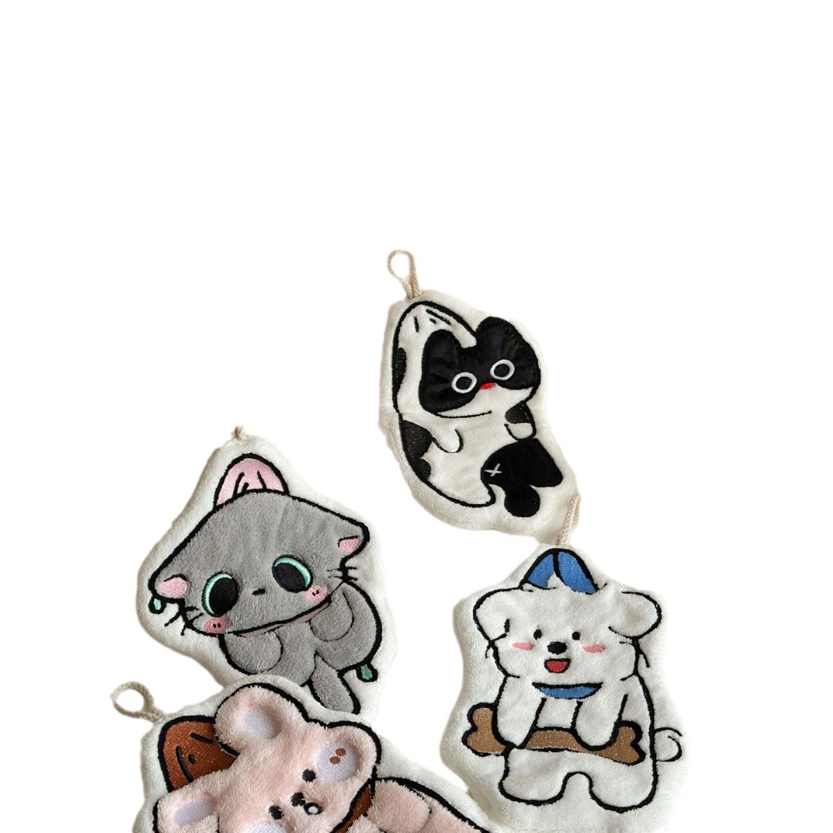 Hot Cats and Dogs Series Super Soft Absorbent Skin-Friendly Coral Fleece Kitchen Toilet Towels