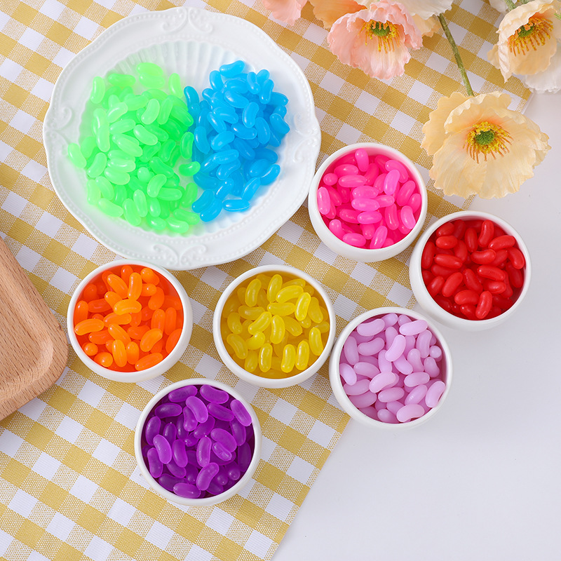 Большие Желейные Аксессуары Желейный Цвет Желейная Фасоль PVC Фрукты Радужный Сахар Смола Желейная Фасоль Силиконовый Сжим