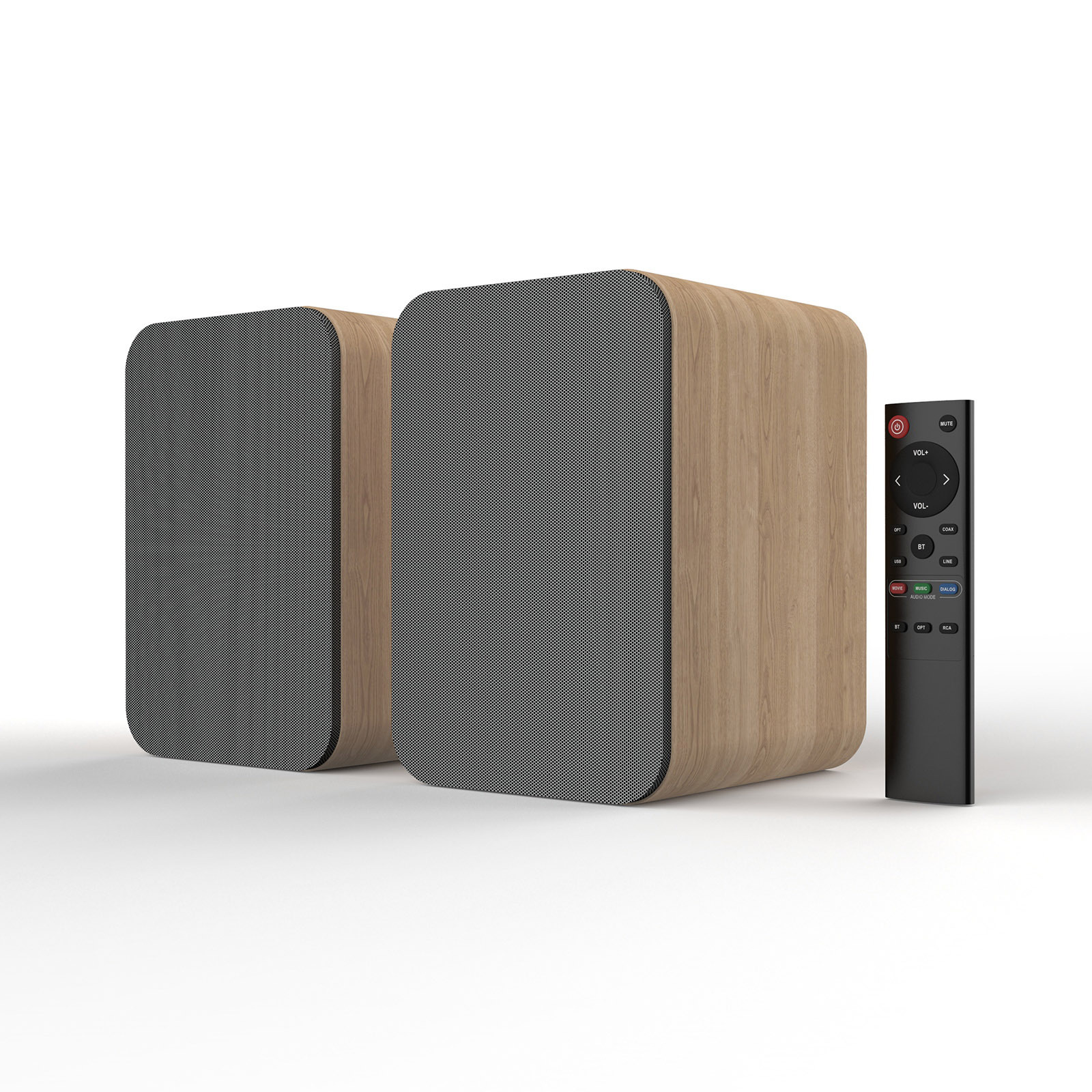 Книжная акустическая система 4 дюйма, 2.0, деревянная, высококачественный звук