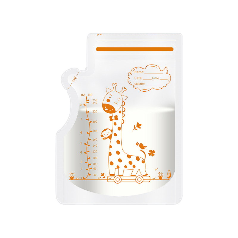 250ml Breast Milk Storage Bags, Disposable Convenient Spout Freezer Storage Bags, Large Capacity, English Version, in Stock from Manufacturer