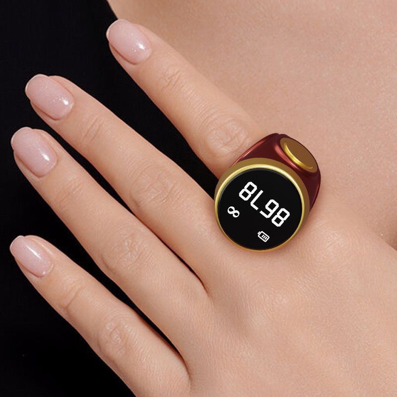 Cross-border S9 manual ring electronic counter visual counter touch digital display hand charging smart luminous