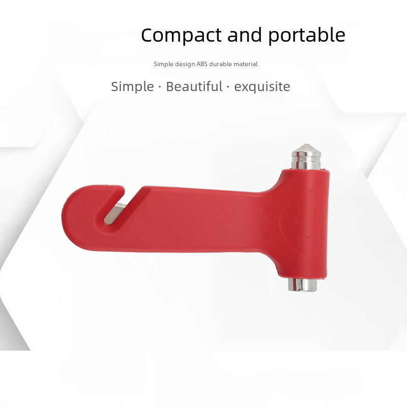 Car safety carry-on multi-function car life-saving hammer hollow two-in-one window breaker escape hammer rope cutter emergency