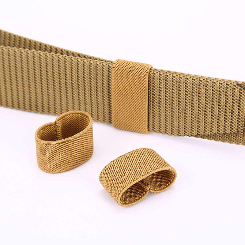 Spot Wholesale Simple Elastic Belt Ring Belt Ring Elastic Ring Trouser Belt Tail Clip Webbing Accessories Nylon Belt