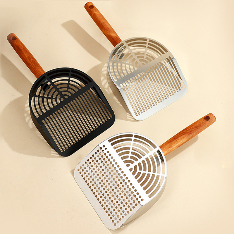 Cross-Border Cat Litter Scoop Stainless Steel Cat Scoop Deodorizing Cleaning Tool Hollow Mesh Tofu Litter Scoop Pet Supplies