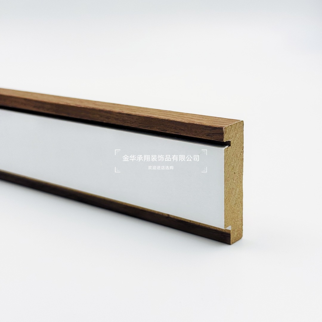 Manufacturer Mdf Density Board Covered Lines Double-Layer Hollow Photo Frame Strips Log Style Stereo Ornaments Picture Frame Strips Customization