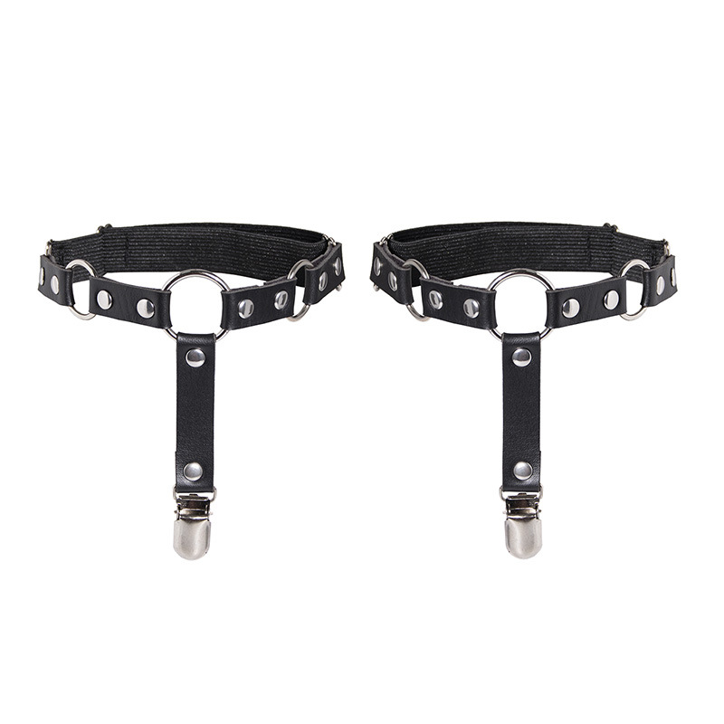 nightclub style leg ring jk thigh strap female lolita japanese style sweet harajuku girl socks clip leather garter belt
