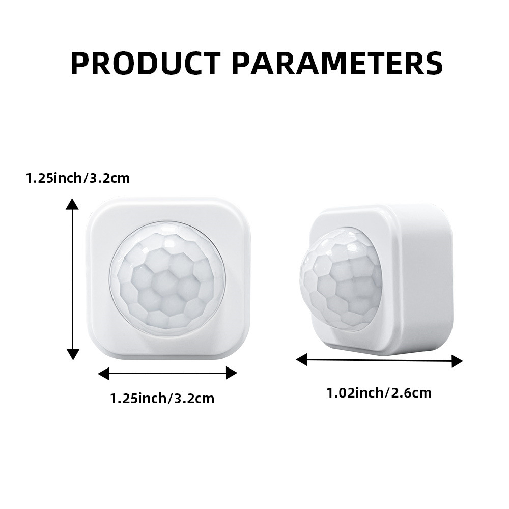Tuya Zigbee Human Body Mobile Infrared Sensor Pir Sensor Square