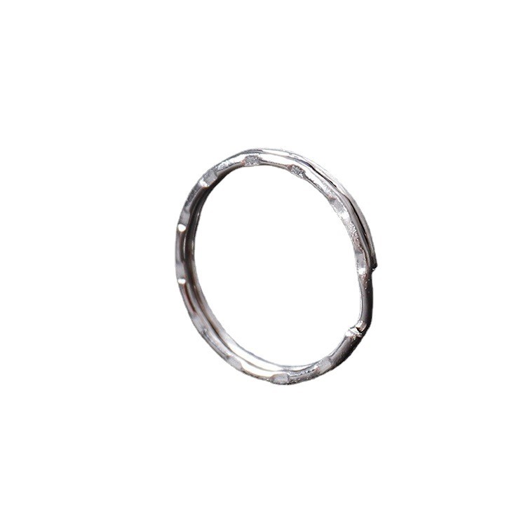 Factory stock key ring 1.5x 25mm fancy key ring electroplated wreath White Nickel key ring