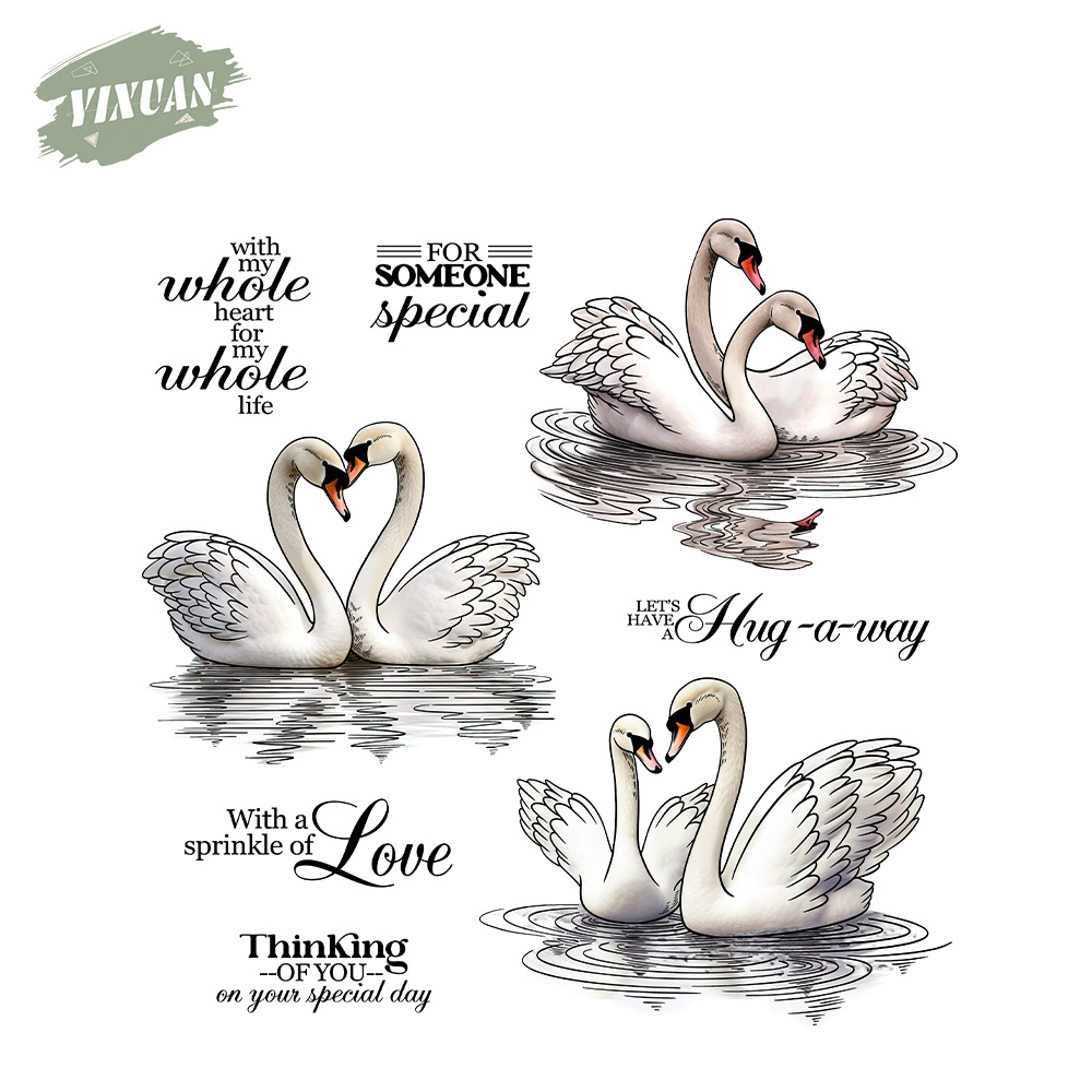 Swan scrapbook metal carbon steel knife mold silicone stamp cutting die embossing etching cutting knife mold