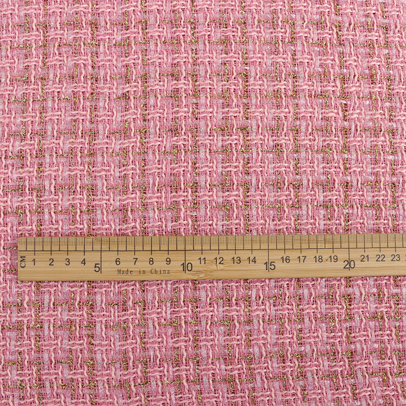 Woolen Gold and Silver Wire Small Fragrant Fabric Woven Fabric Woolen Tweed Fabric Women's Shoes, Hats, Bags and Floral Fabrics