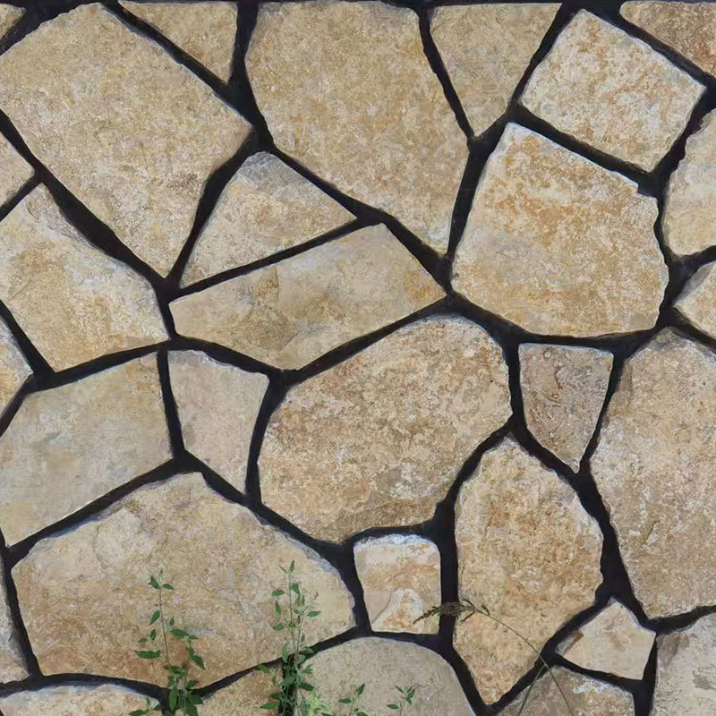 Customized Autumn Yellow Crushed Stone, Asymmetrical Autumn Leaf Yellow Cultural Stone, Self-Built House Courtyard Paving Loose Cultural Stone