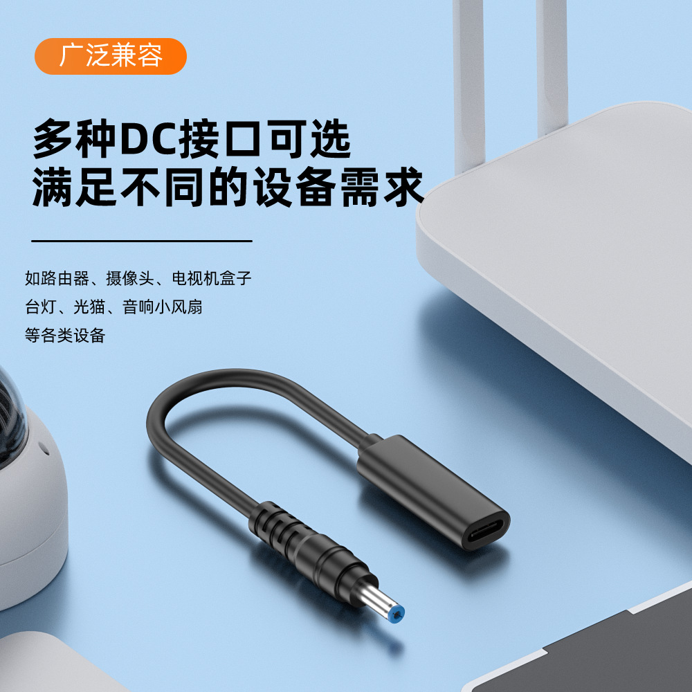 typec female to DC multiple specifications charging extension cable suitable for notebook pd lure 65W fast charging adapter cable