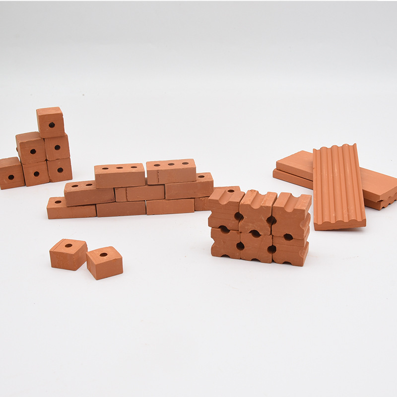 Small Masons Bricks for Building Houses Scattered Bricks Micro Mud Small Masons Real Bricks Children's Handmade DIY Architect Model