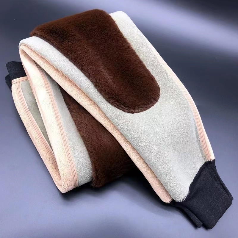 [Хорошо продающиеся] Теплые брюки для мужчин с флисовой подкладкой, утолщенные, защищающие от холода, теплые брюки для осени и зимы, брюки до колен