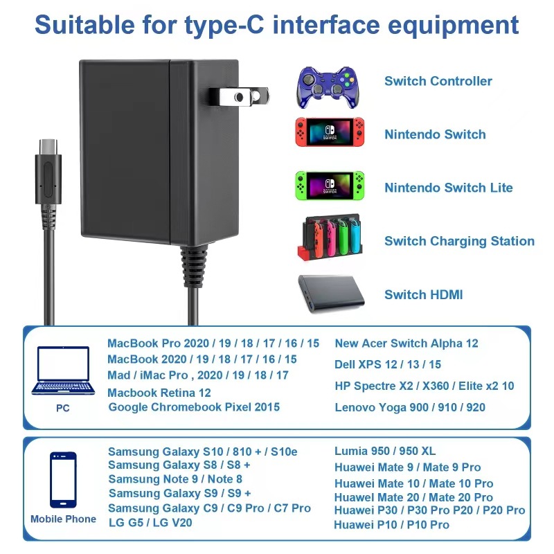 Us Etl Certified Source Supply Game Console Switch Fire Bull Nintendo Handheld Game Console Charger