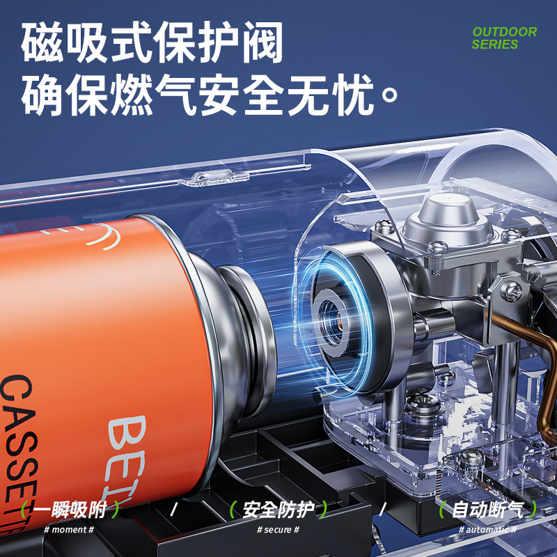 New Folding Card Stove Outdoor Camping Picnic Gas Stove Portable Fire Boiler Tea Boiler Windproof Gas Stove