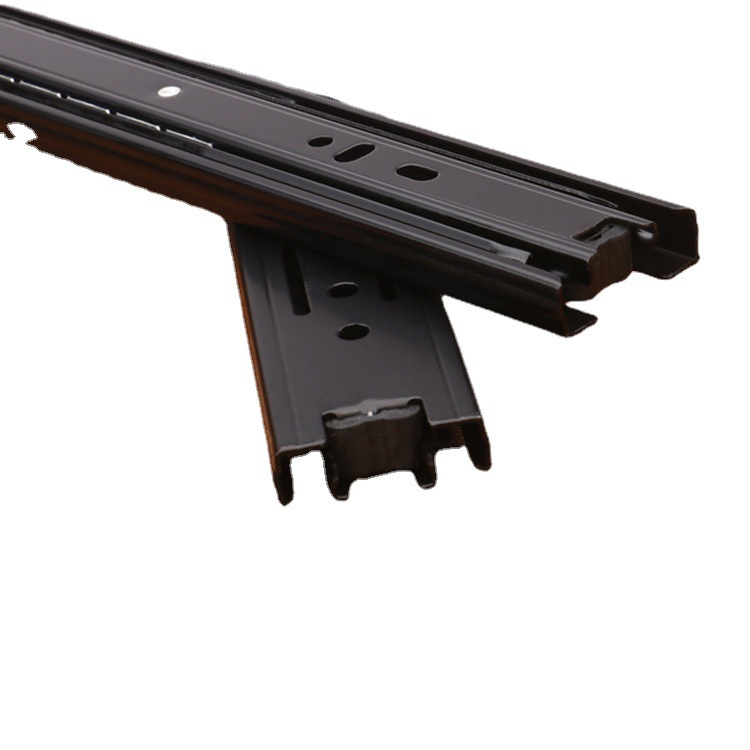 Jieyang Baoli Jia factory direct 3508A mute three drawer slide furniture factory drawer slide smooth