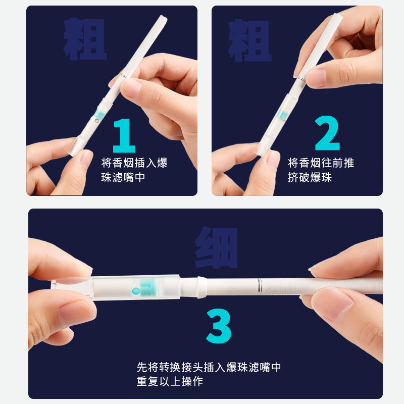 Manufacturer Wholesale Disposable Cigarette Filter Tips with Filter, Fruity Plastic Dual-Use Filter Tips