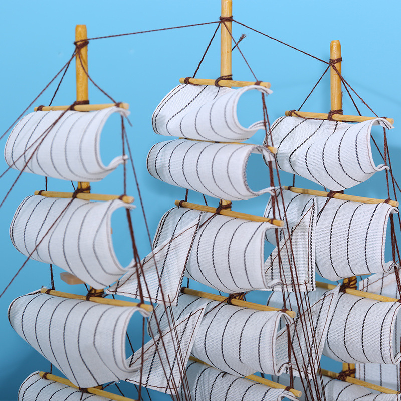 Factory Sales of Mediterranean Sailboat Ornaments, Smooth Sailing, Simulated Small Wooden Boats, Home Wine Cabinets, Windows, Nordic Decoration Wholesale