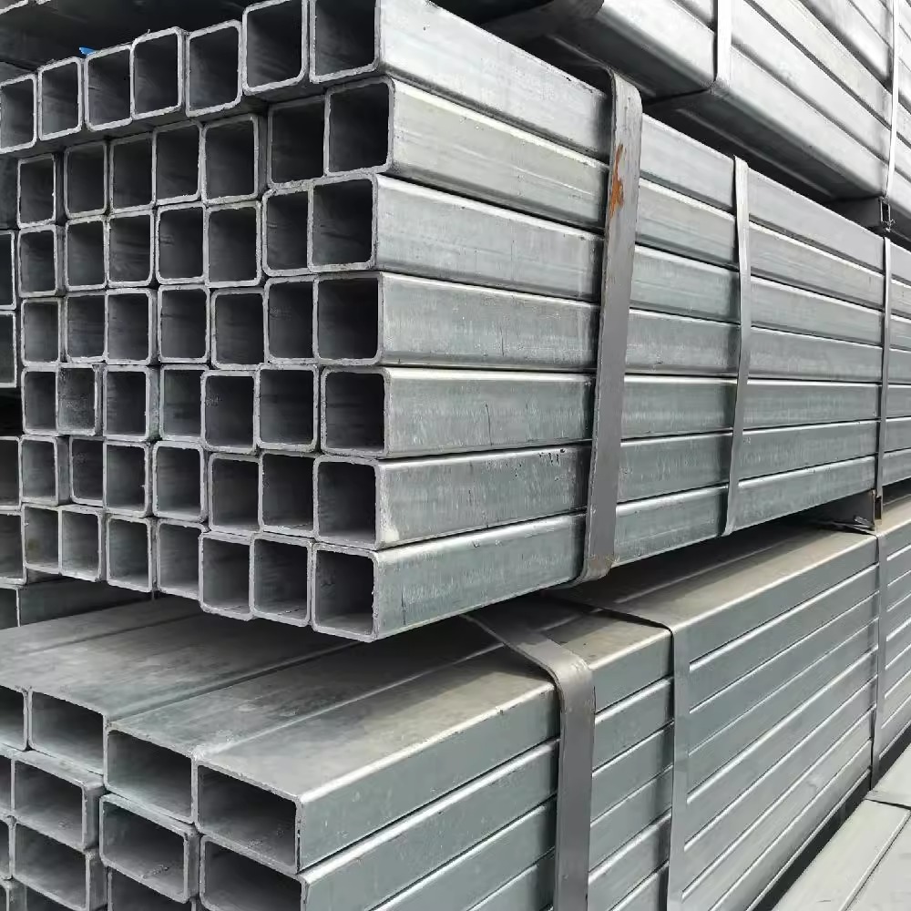 Zinc-Aluminum-Magnesium Square Tube 6m Long Rectangular Tube Zinc-Aluminum-Magnesium Square Tube for Curtain Walls Galvanized Magnesium-Aluminum Square Tube for Photovoltaic Projects