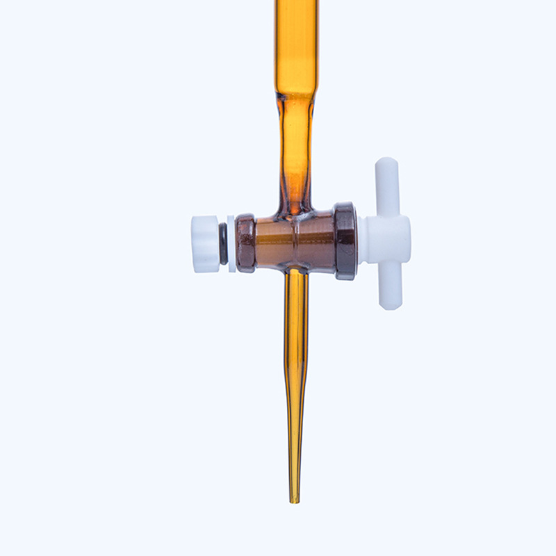 Tianbo Burette A-Grade Inspection White Brown Blue and White Line Acid-Base Tetrafluorine 5/10/25/50/100ml