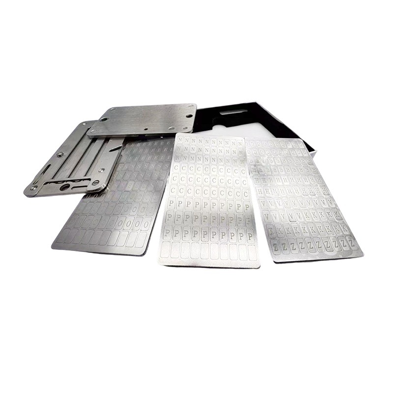 Stainless Steel 304H Word Memorizer (Code Book) Steel Plate Sign Bit B Boxed Digital Panel Spot Wholesale