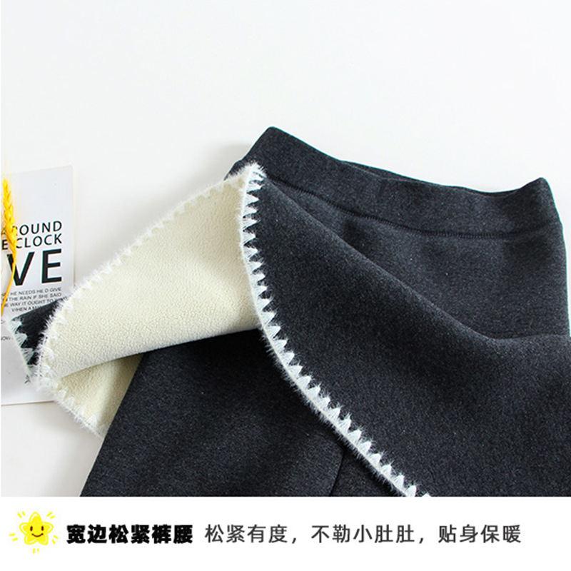 Girls' Skirt Pants Fake Two-Piece Autumn and Winter fleece-lined Thickened Children's One-Piece Velvet Leggings Baby's Winter Trousers for Outer Wear