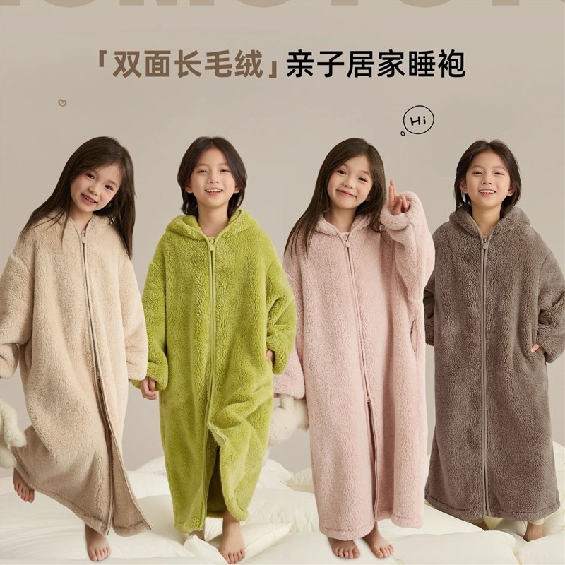 Зимние пижамы для девочек 2025, новые, коралловый велюр, домашняя одежда для детей, утолщенные, теплые комбинезоны для мальчиков