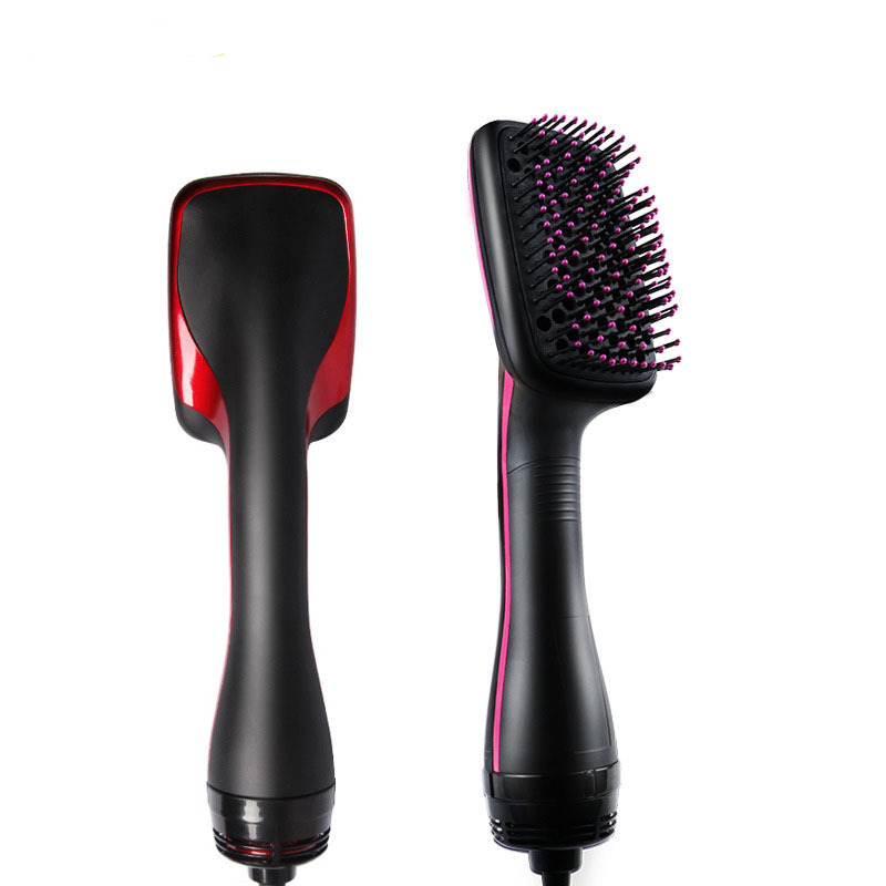 Square Comb Amazon 2-in-1 Hot Air Comb Multifunctional Hair Dryer Cross-Border Hot Selling Wet and Dry Lazy Curling Iron