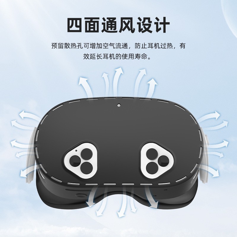 Suitable for Metaquest3S Console Protective Case, Silicone Vr Glasses Protective Case, Anti-Scratch, Anti-Stain, Anti-Fall