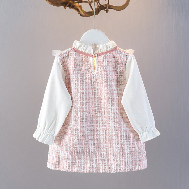Girls' dress Spring and Autumn 2024 New Western Style Baby Children's Long Sleeve Princess Dress Fairy One Year Old Dress