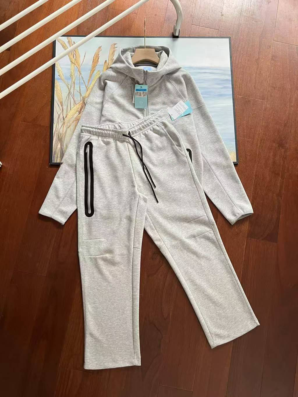 Men's and women's spring and autumn couples zipper cardigan loose casual sports coat hooded new 454-461