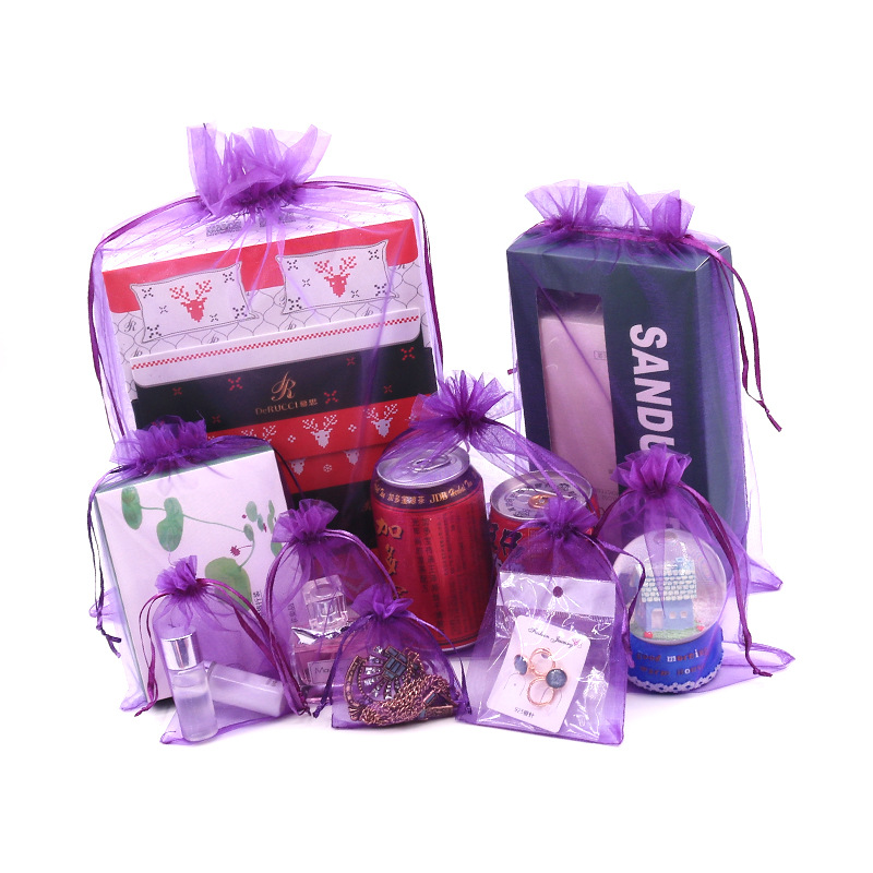 Spot Wholesale Purple Transparent Mesh Bag Sachet Bag Sachet Aromatherapy Breathable Storage Bag Jewelry Jewelry Gift Bag