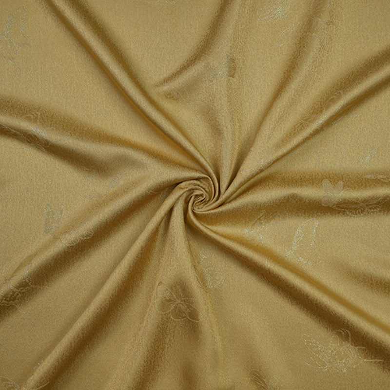 Zhang Linggen Woven Gold Silk Butterfly Silk Mulberry Silk New Chinese Style Hanfu Cheongsam Vest High-End Clothing Fabric