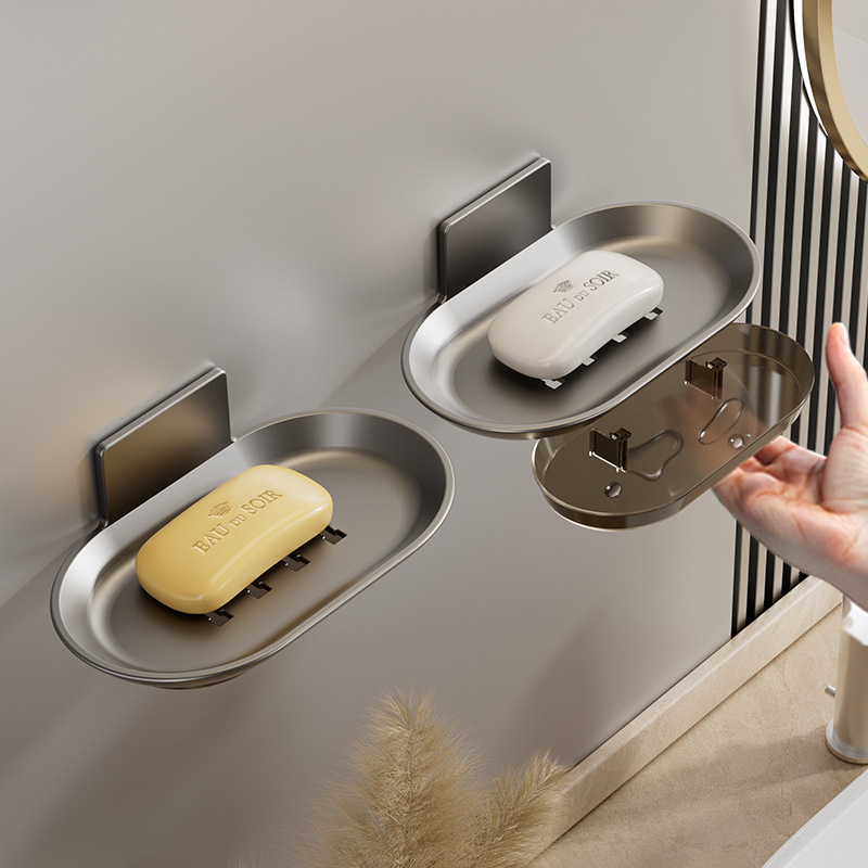 Настенная коробка для мыла, без сверления, из алюминия