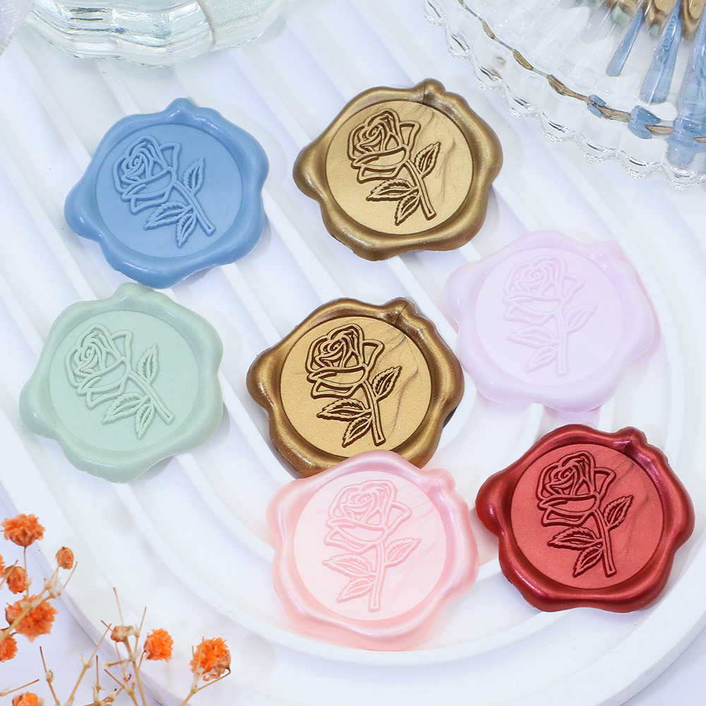 Ready-Made Fire Paint Wax Labels, Minimum Order of 10 Pieces, Retro Wax Label Sealing Stickers, Envelope Fire Paint Seal Stickers, Seal Mouth Labels