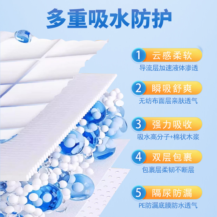 Adult Diapers, Disposable Nursing Pads for the Elderly, Non-Pull-Up Diapers for Men and Women, Large Size Diapers for the Elderly