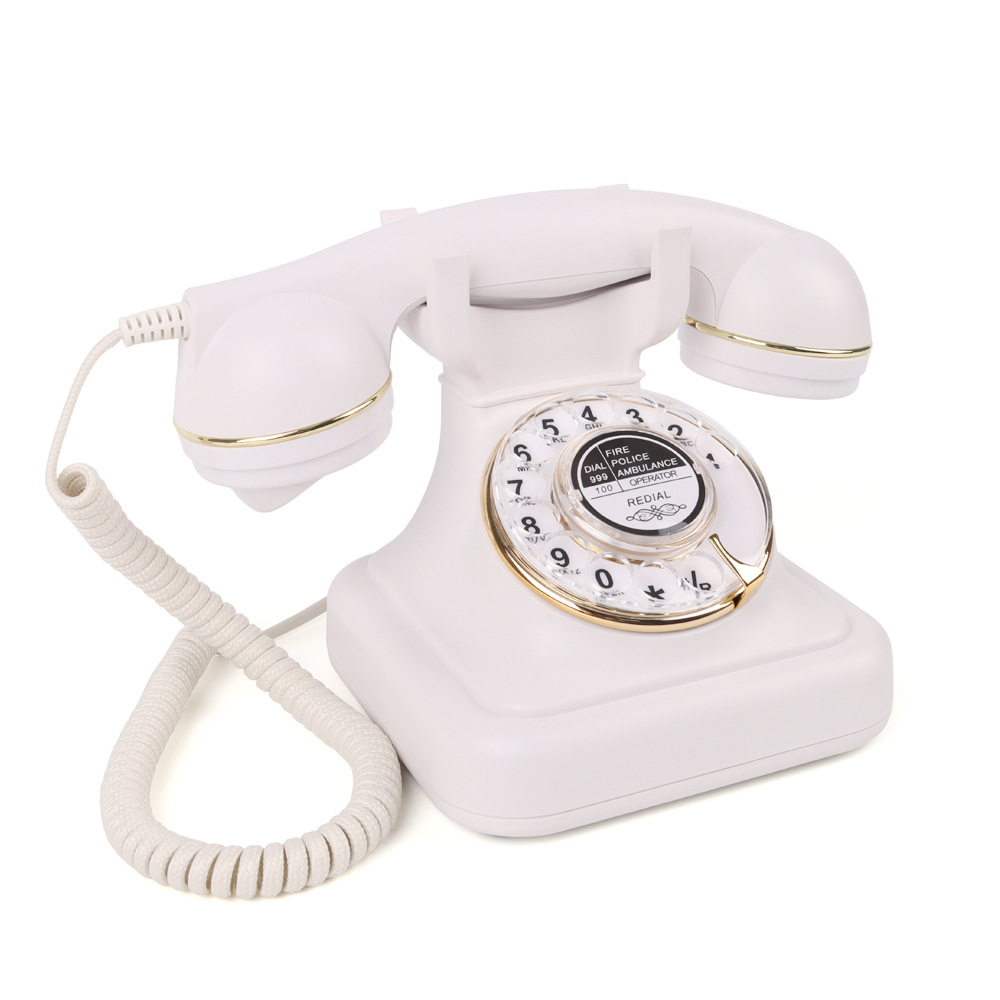 Cross-border retro telephone hotel household old-fashioned fixed landline turntable telephone antique recording telephone wholesale