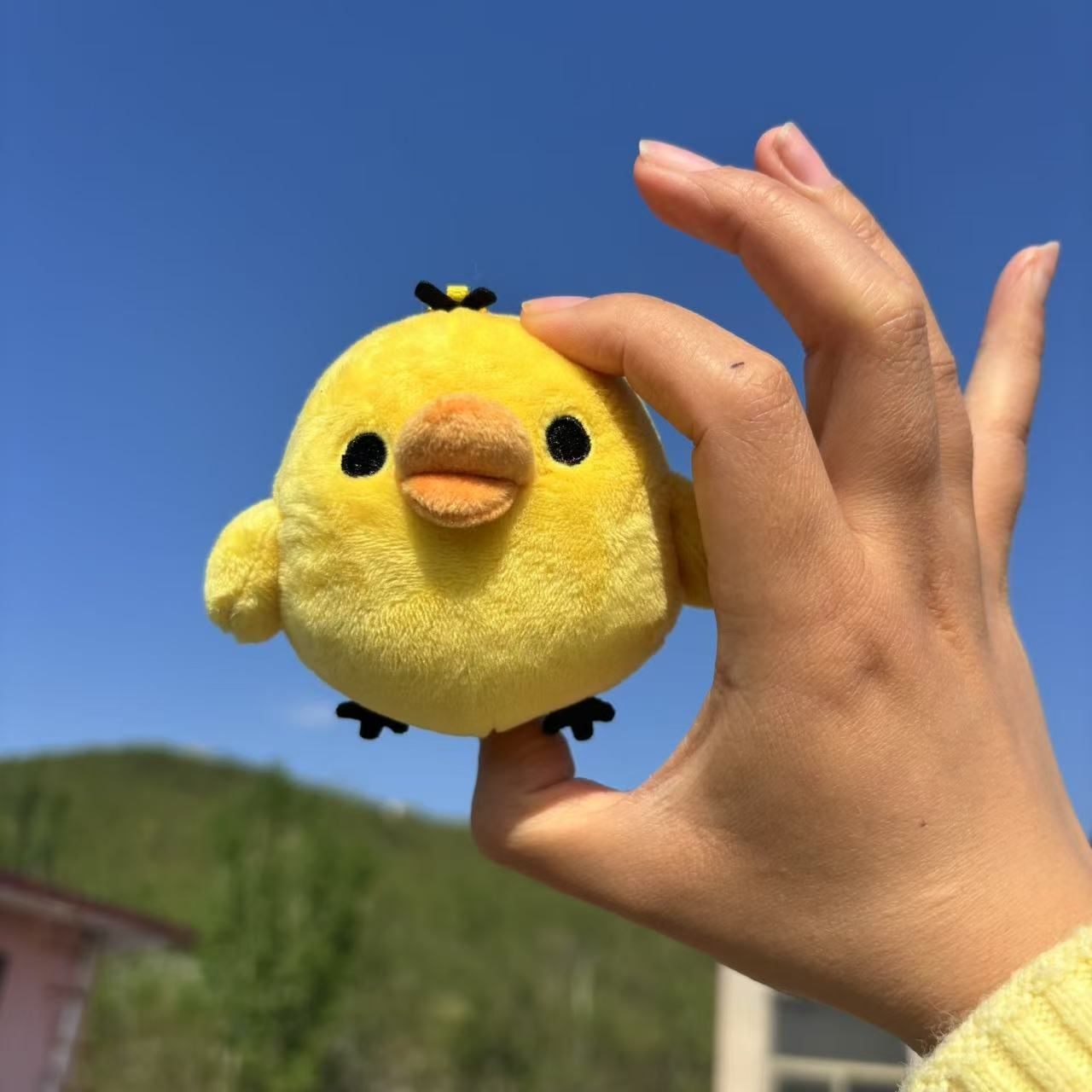 Nose Chicken Pendant Rilakkuma Little Yellow Chicken Doll Cute and Cute Chick Doll School Bag Bag Pendant for Women