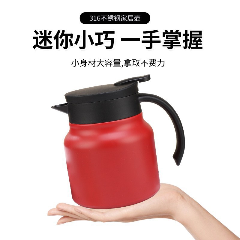 Manufacturer Wholesale 316 Stainless Steel Stew Teapot Household Tea Water Separation Insulated Teapot Large Capacity Tea Water Kettle