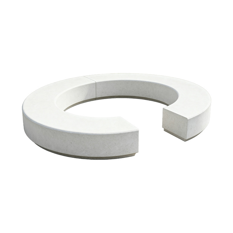 Uhpc Outdoor Tyco Terrazzo Sitting Stool Grc Translucent Concrete Public Seat Flower Bed Landscape Leisure Sitting Stool